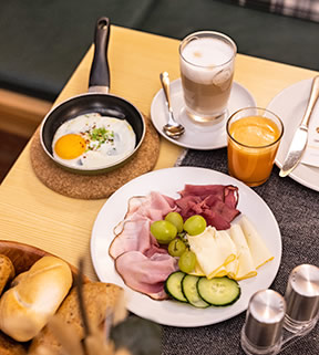 Frühstücken im Aparthotel Jägerheim - auch kurzfristig buchbar